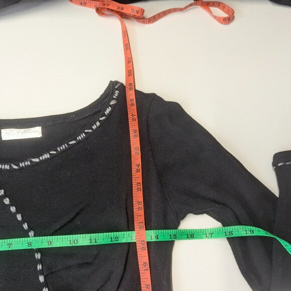 Forla Paris Size Medium Black/Gray Sweater Asymmetrical - Picture 12 of 16